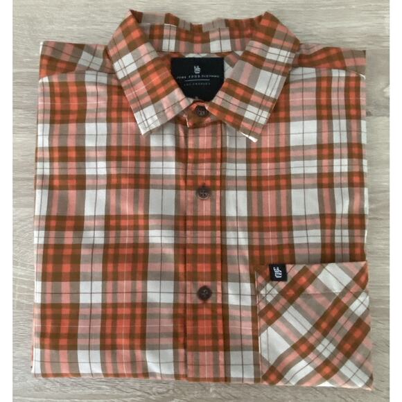 Junk Food Clothing Men's Small Brighton Short Sleeve Button-Up Shirt Plaid NEW - Picture 1 of 10